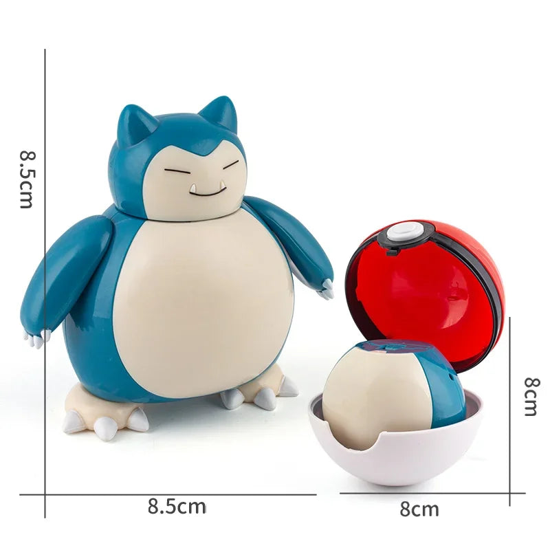 Pokemon Figures Toys Pocket Monsters Ball Model Pikachu Gengar Pokeball Dragonite Snorlax Pokeball Action Figures Toy