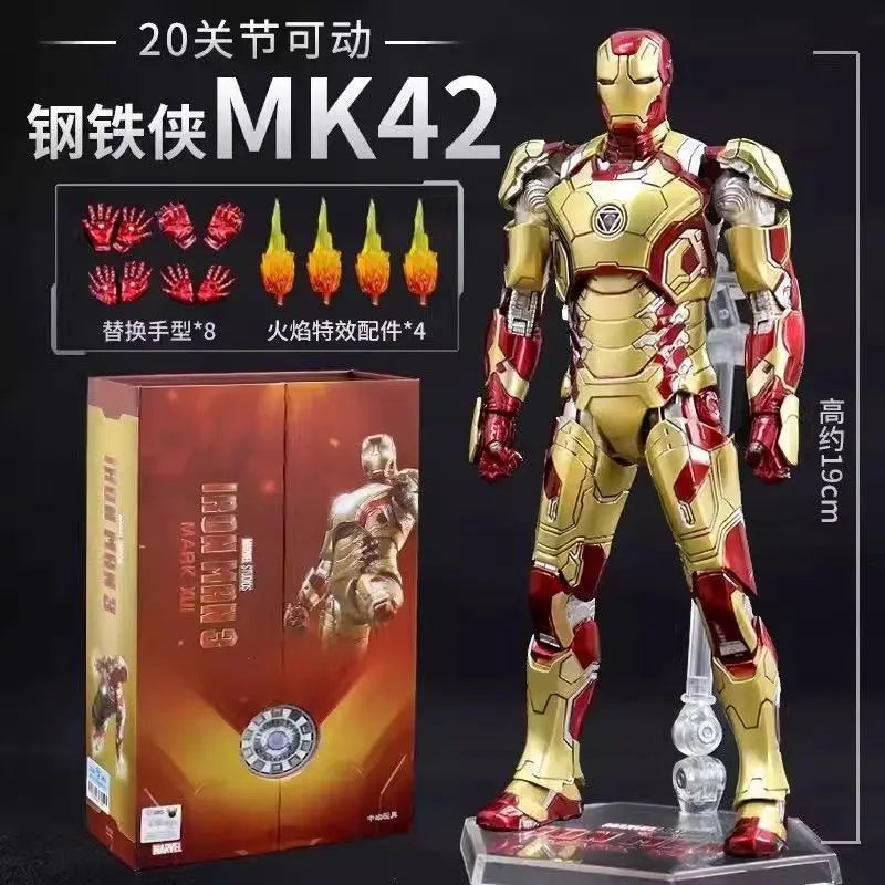 Hot Mk47 Mk41 Mk16 Iron Man Collectible Action Figure Toy Model For Boys Birthday Gift Movable Parts Robot Figurine Plaything