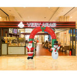 2.4m Christmas Scene Decorations Santa Claus Snowman Inflatable Arch Venue Arrangement Props