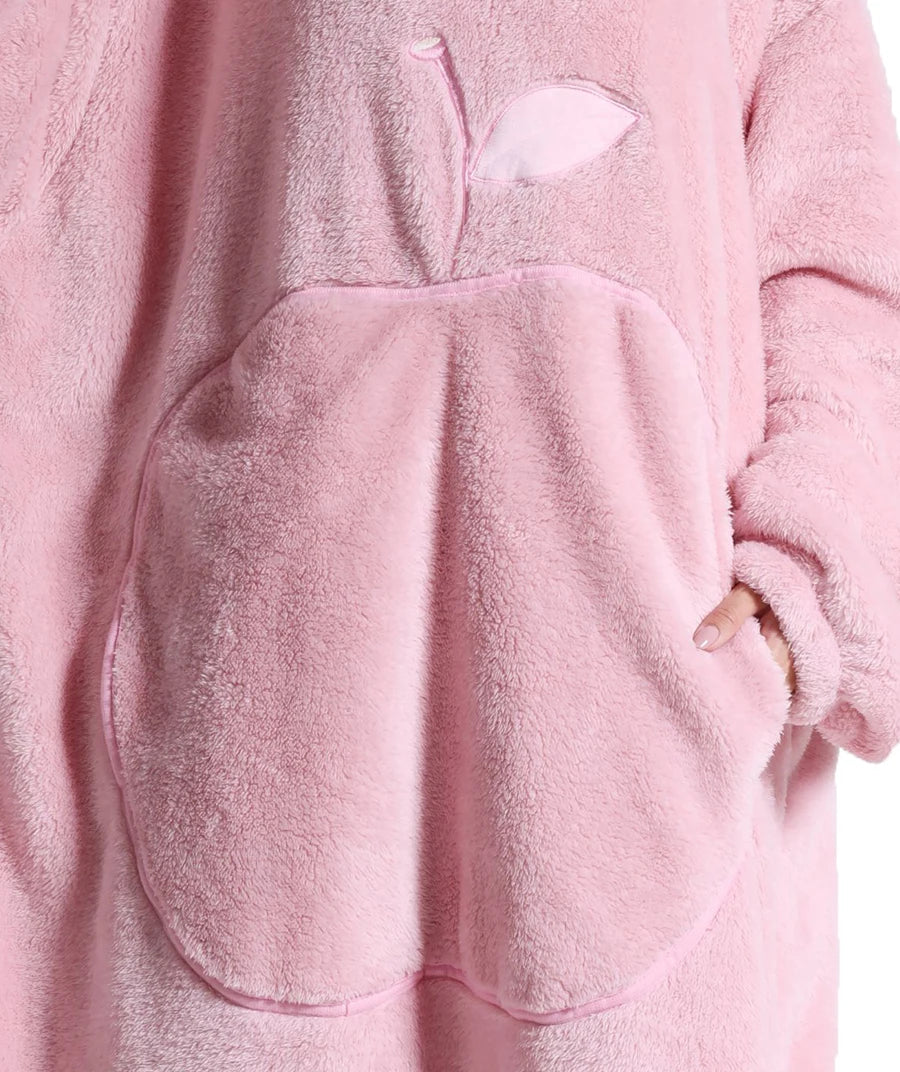 Extra Long Wearable Blankets Winter Flannel Hooded Blanket with Full Sleeves Men Women Cozy Soft Throw Adult TV Blanket