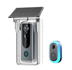 Wireless Doorbell Camera with Solar Cover 1080P Video Intercom Motion Detect Night Vision Waterproof Outdoor Smart Doorbell Wifi