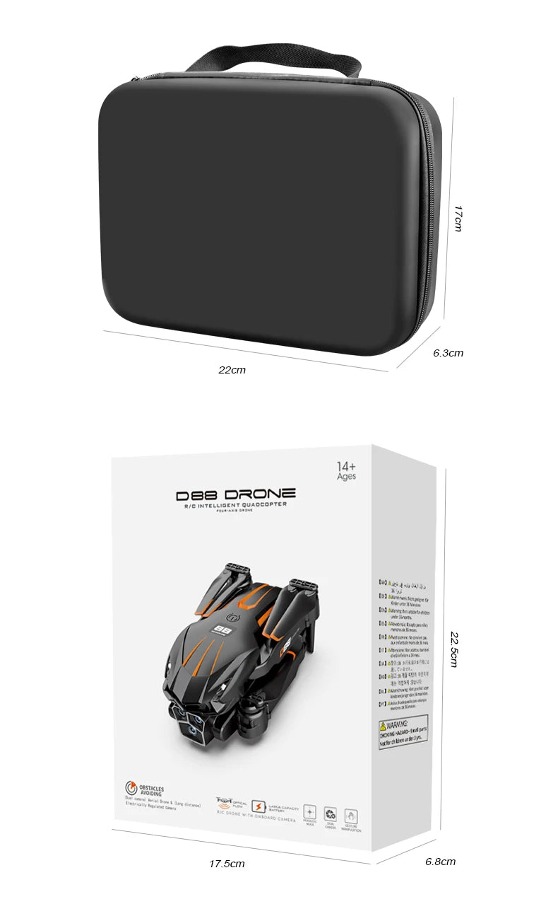 Xiaomi D88 Drone HD 8K Dual Camera Professional Aerial Photography Optical Flow Hovering Gesture Shooting Folding Quadcopter ﻿