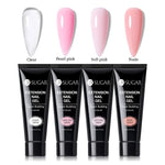 UR SUGAR 15ml Extension Gel Nail Polish Bright Nude White Clear Semi Permanent UV Hard Gel Nails Finger Prolong Gel Varnish Set