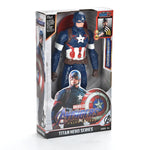 Action Toy 30cm Marvel Avengers Toy Thanos Hulk Spiderman Iron Man Captain America Thor Black Panther With Sound And Light