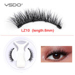 YSDO Magnetic Eyelashes Reusable Winged Magnetic 3D Mink lashes Long-Lasting No Glue Needed False Eyelashes with Tweezer Makeup