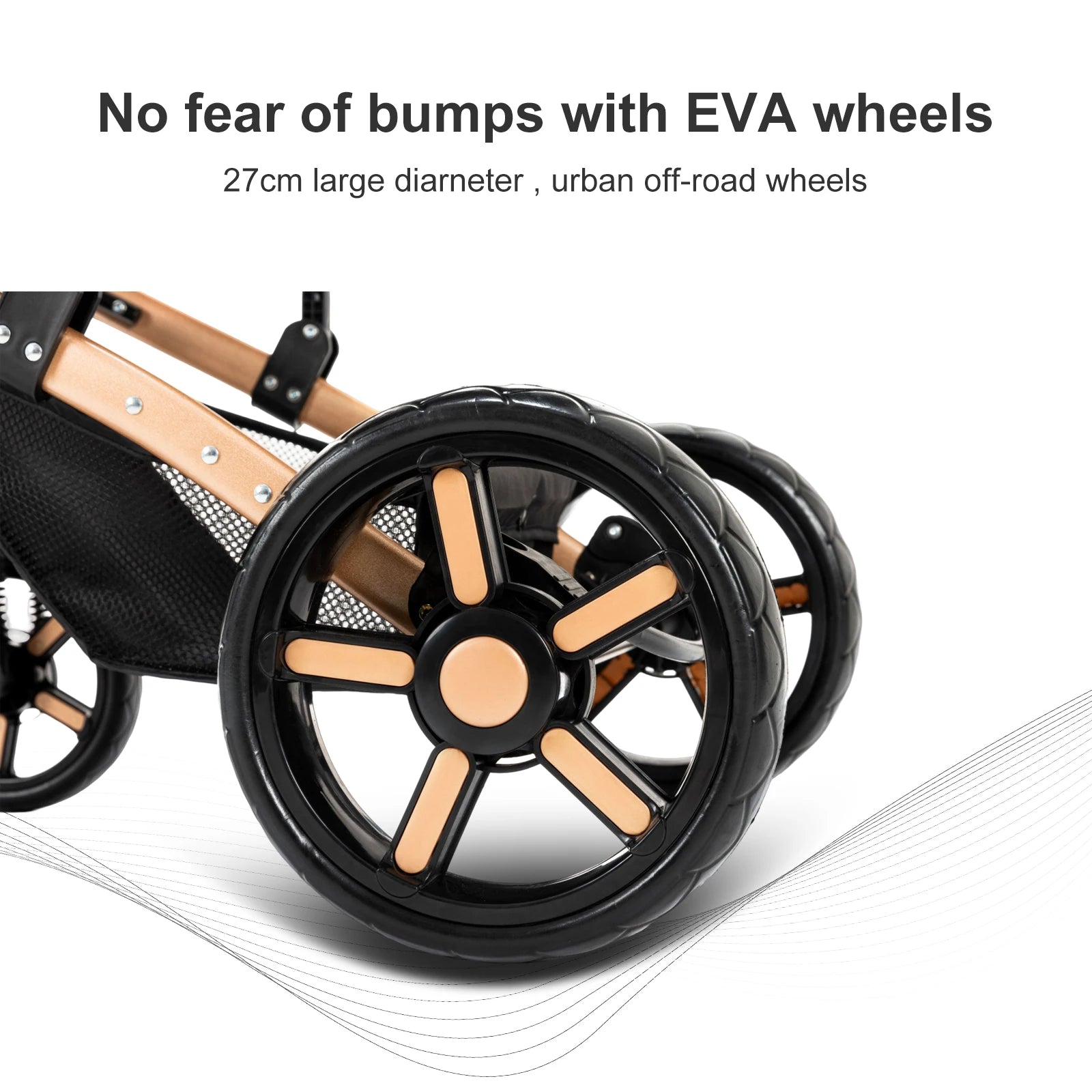 3 in 1 Baby Stroller Prams Lightweight Stroller Compact Foldable Stroller Newborn Stroller Travel System Pushchair Baby Buggy