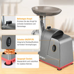 Electric Meat Grinder with 3 Stainless Steel Cutting Plates, Cookie and Sausage Chopper for Home Kitchen, Christmas Dinner Tools