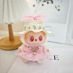 For 17cm Labubu V2 V1 Purple Dress Doll Clothes Outfit Accessories Idol Doll Clothing for Kid Gift Labubu Ropa