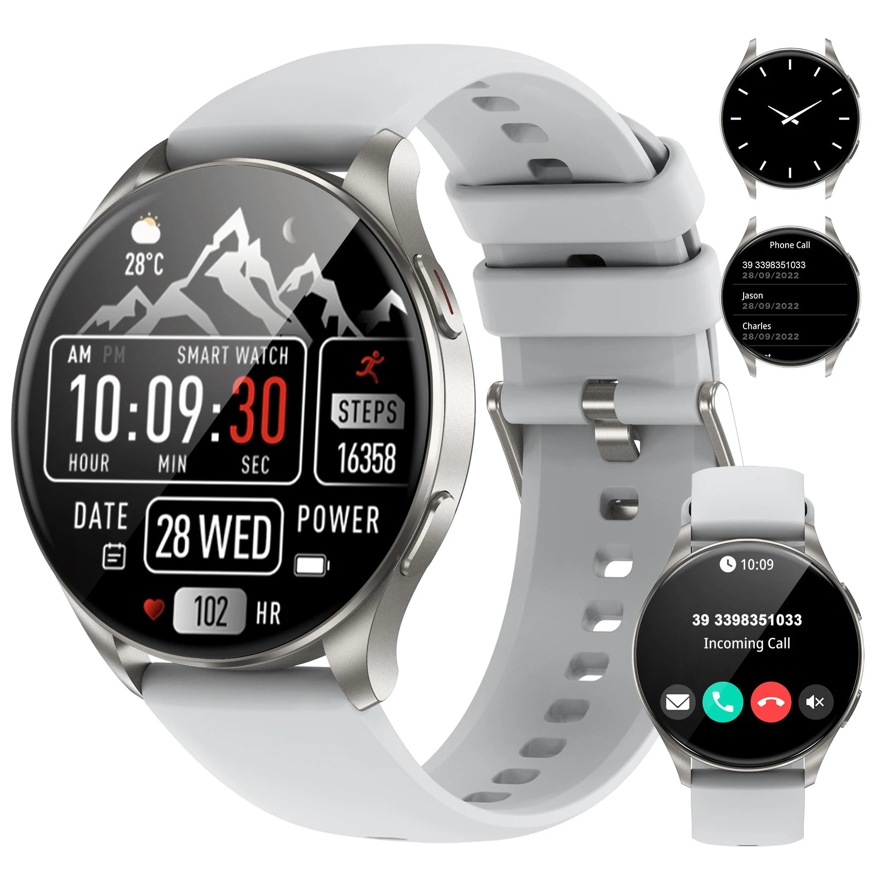 Blackview X20 Smart Watch with Health Monitoring Fitness Tracking 1.43” HD AMOLED Screen Bluetooth Watches for Men Women Gifts