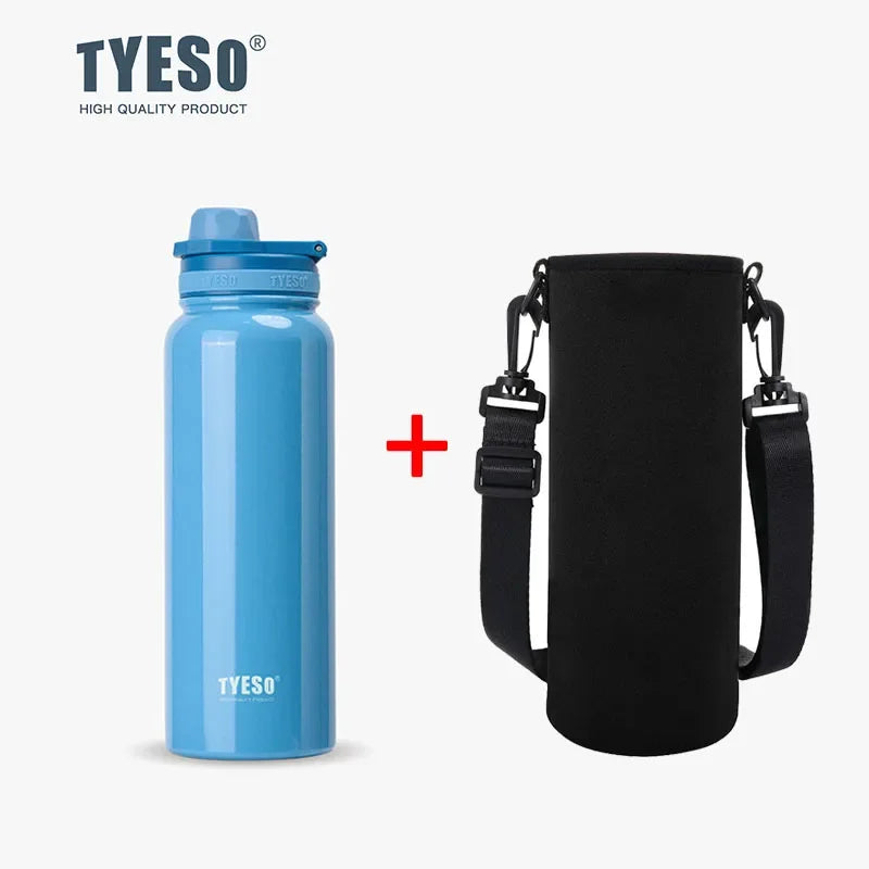 Tyeso Thermos Bottle Portable Sport Vacuum Flask Travel Stainless Steel Thermal Water Bottle Keeps Cold and Heat Thermal Mug