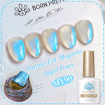 BORN PRETTY 10ml Silver Water Light Cat Magnetic Gel Nail Polish Nail Supplies Vernis Semi Permanent Gel for Fall Winter Nails