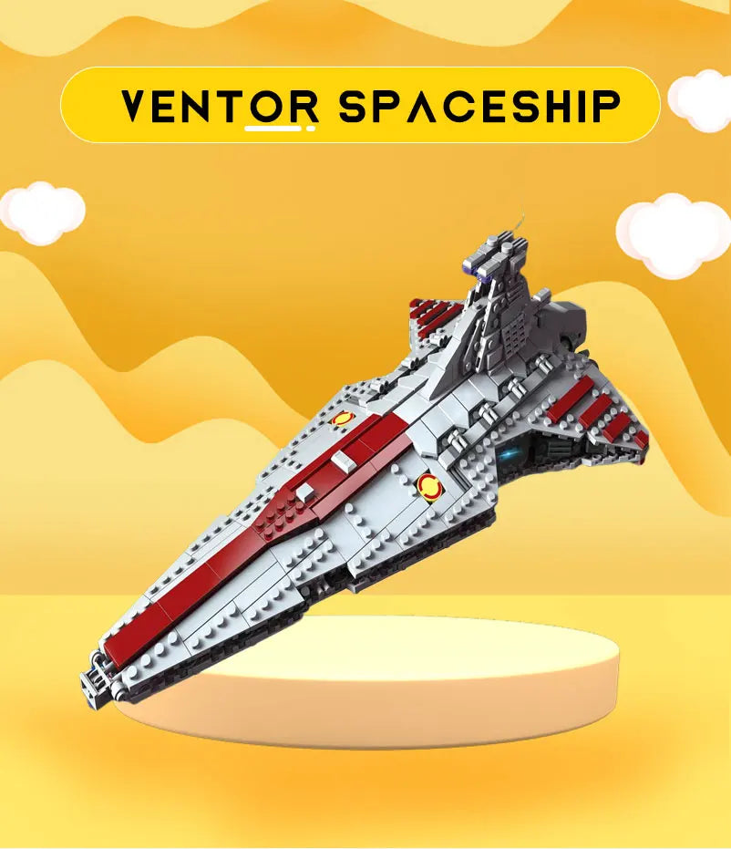 67106 JIESTAR High-tech Moc Venator Attack Cruiser Fighter Destroyer Brick Technical Model Building Star Blocks Space Ship Toys