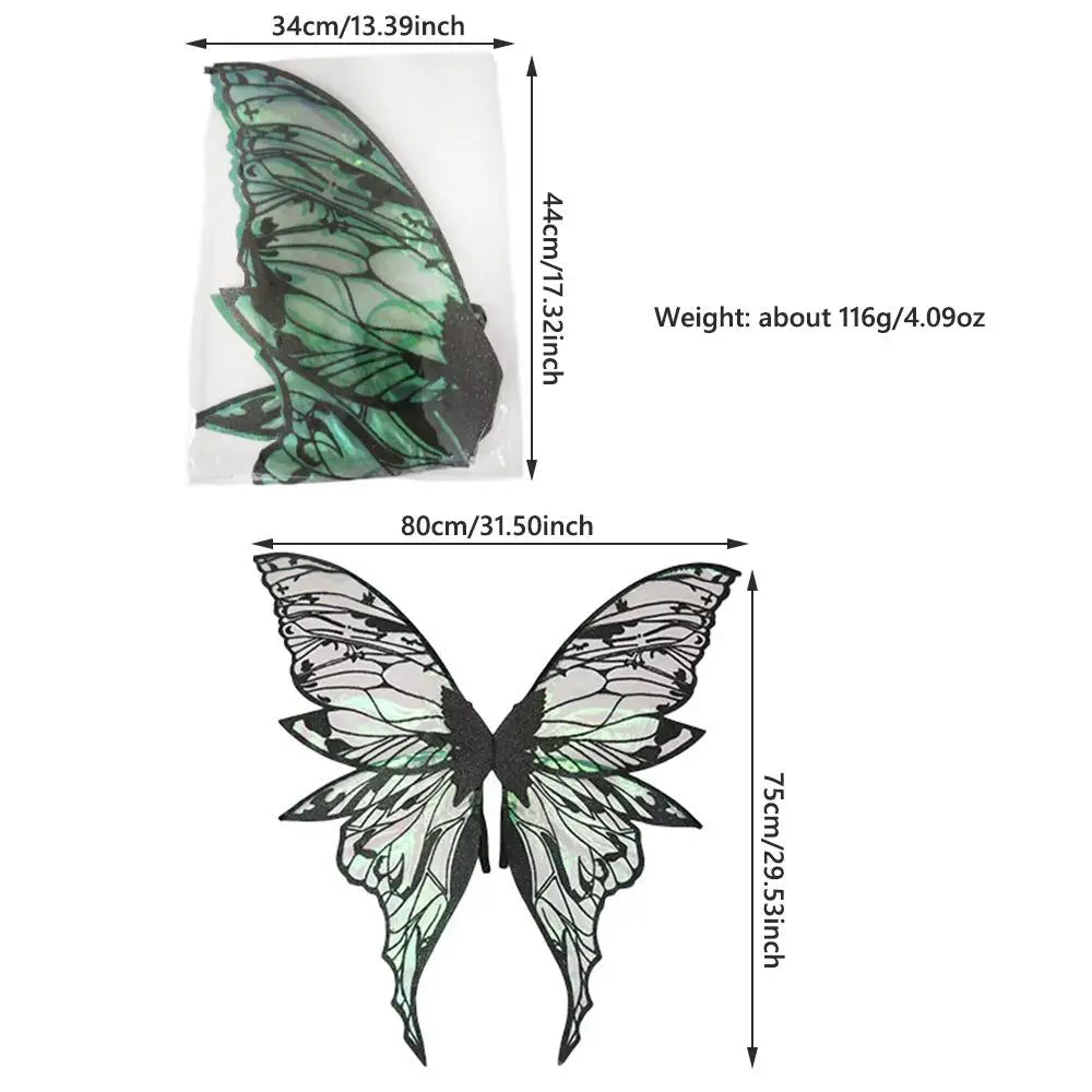 Adults Fairy Wings Girls Sparkling Angel Wings Butterfly Costume Wings for Halloween Costume Dress up Party Favor Christmas Gift