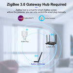 GIRIER Smart Plug ZigBee 20A Smart Home Outlet Socket EU 4200W with Power Monitor Function Supports Alexa Google Home Assistant