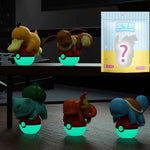 New Sell Pok é mon Series Blind Box Luminous Elf Ball Small Ornament Kawaii Cartoon Desktop Car Figurine Doll Toys Birthday Gift