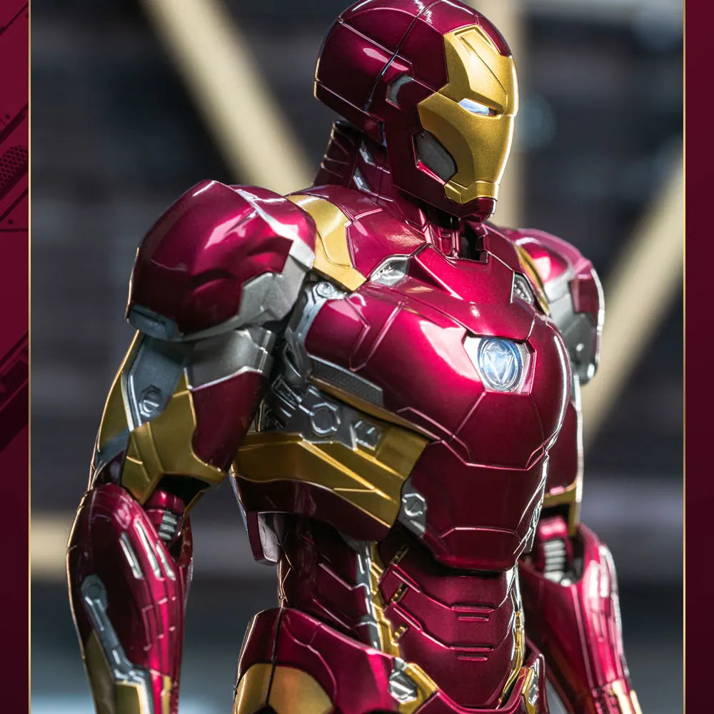 Marvel Iron Man MK46 Assembled Model 10in 1/7 scale Action Figures Reactors can emit light Collect Ornament Boy Toy Gift