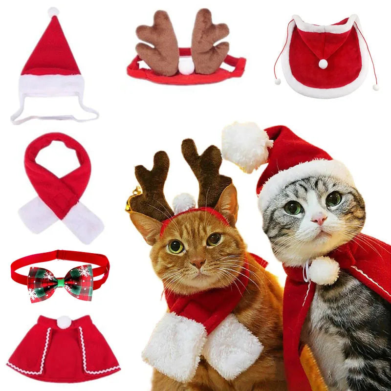 Christmas Pet Scarves, Hats, Cat And Dog Headwear, Scarves, Cloaks, Shapewear, Hairbands, Cloaks, Christmas Clothes