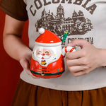Christmas-themed ceramic cups, holiday mugs, Santa Claus design drinkware, and commemorative gifts, ideal for seasonal gifting