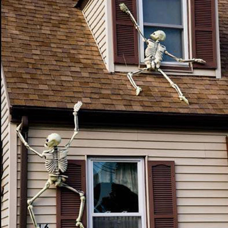 1pc Happy Halloween Modeling Humanoid Skeleton Decorative Props Haunted House Home Bedroom Balcony Decoration Party DIY Supplies