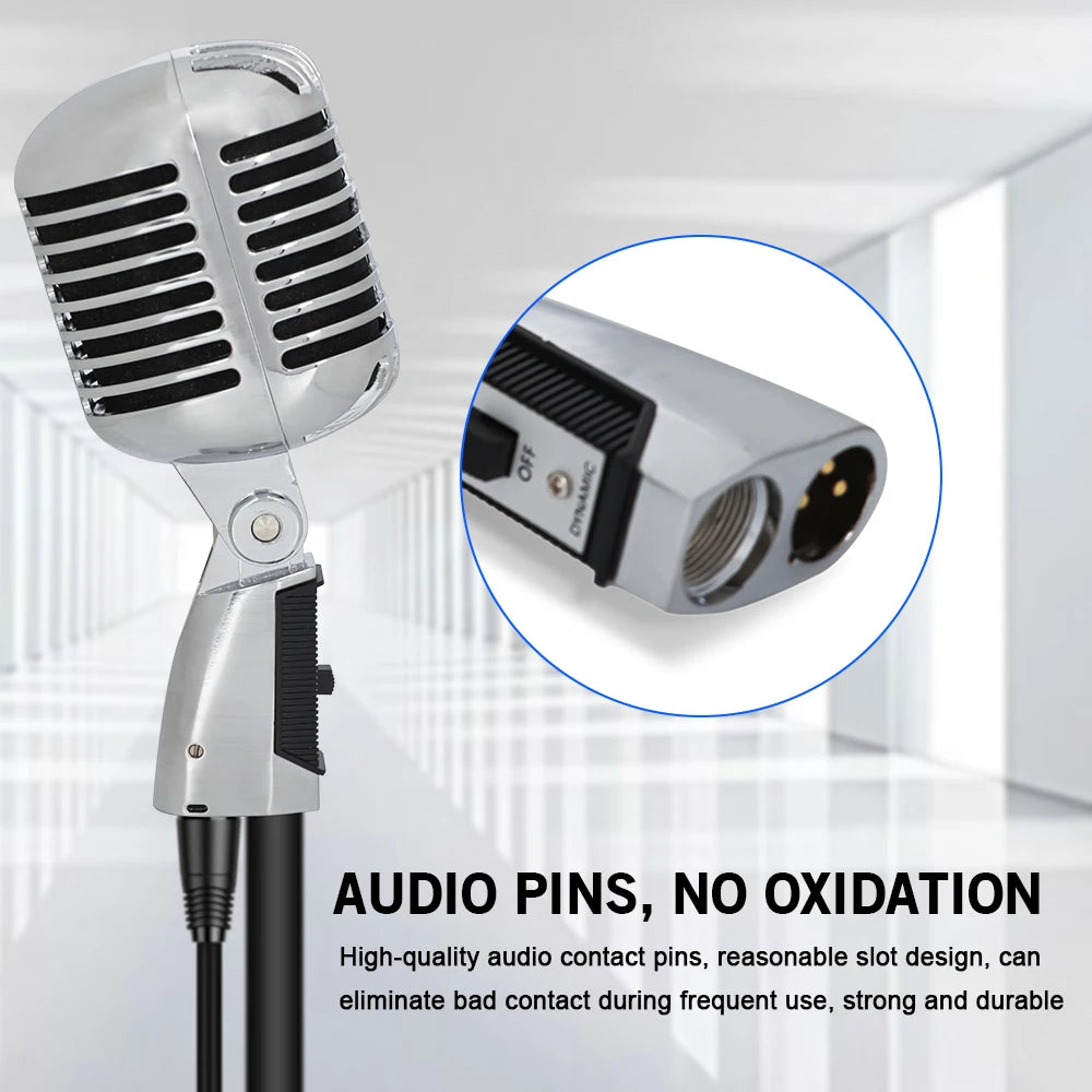 LEUS LAC50 - 55SH Professional Wired Vintage Classic Microphone Dynamic Vocal Mic Microphone For Live Performance Karaoke