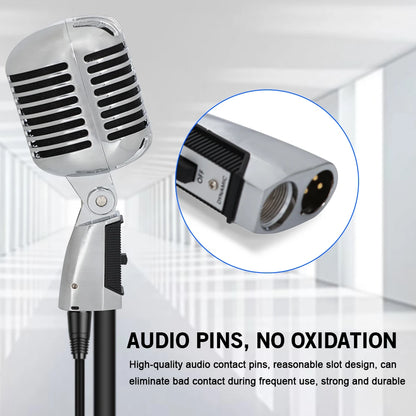 LEUS LAC50 - 55SH Professional Wired Vintage Classic Microphone Dynamic Vocal Mic Microphone For Live Performance Karaoke