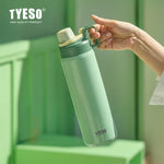Tyeso Stainless Steel Sports Water Bottle Insulated Leak-Proof Portable Fitness Flask for Outdoor Workouts Travel Vacuum Flasks