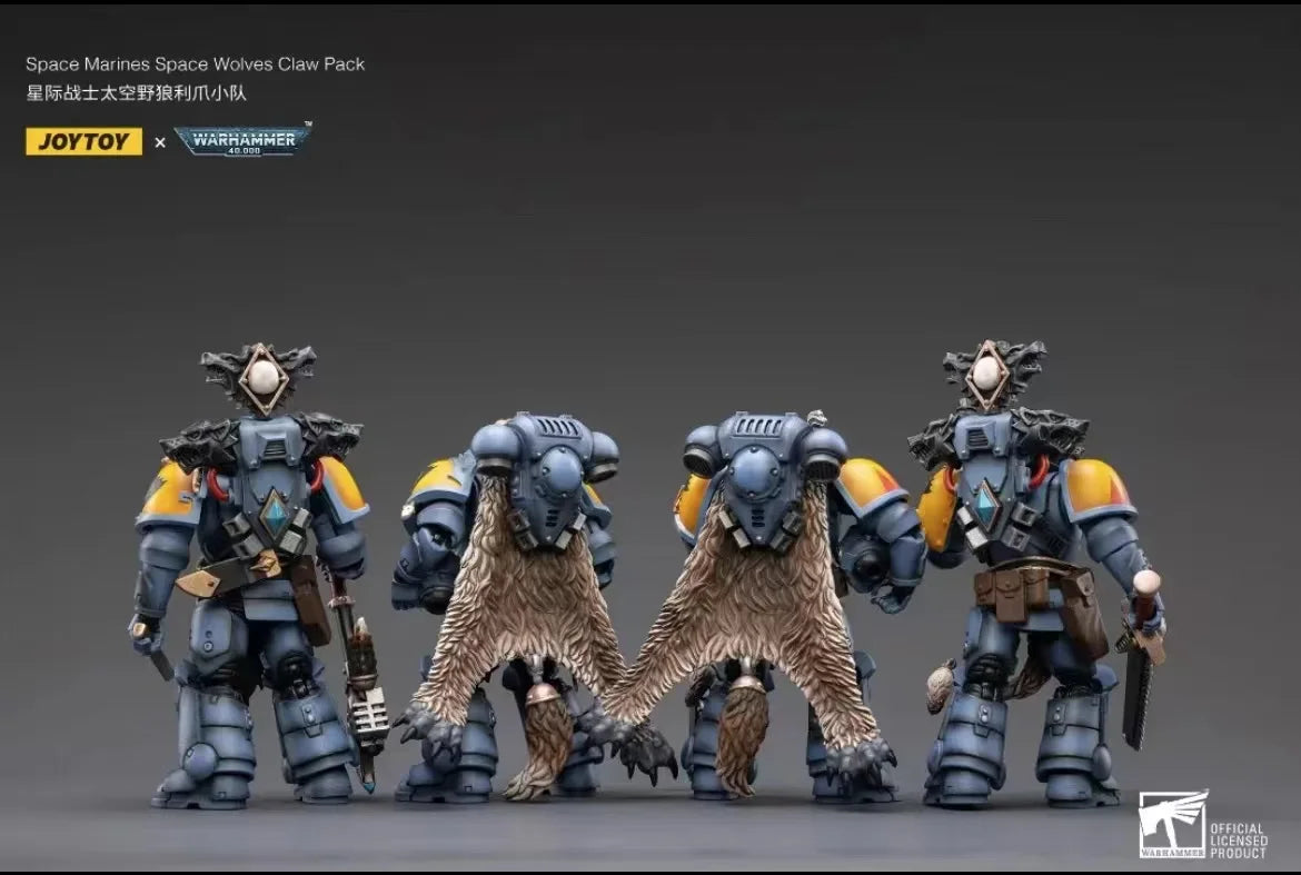 1/18 JOYTOY Actionfigur – Warhammer 40K Horus Heresy Space Wolves Logan Ghostwolf Mecha Modell