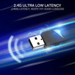 Redragon H858 3-Mode Wireless Gaming Headset 7.1 Surround Sound 53 mm Drivers Noise-canceling Microphone Over-Ear Headphones