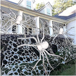 Halloween Party Big Plush Spider Horror Halloween Decoration Party Prop Outdoor Truly Terrifying White Giant Spider Plush Prop