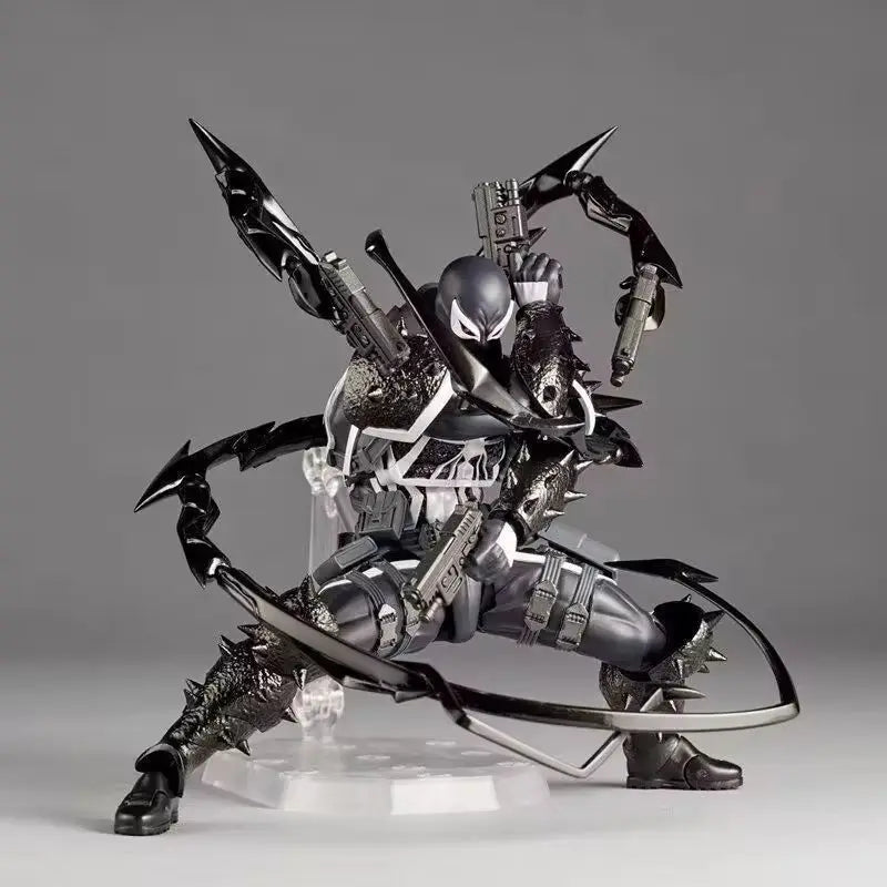 New Marvel cool venom agent Spider Man hand held Yamaguchi style joint movable assembled model toy anime gift Desktop decoration