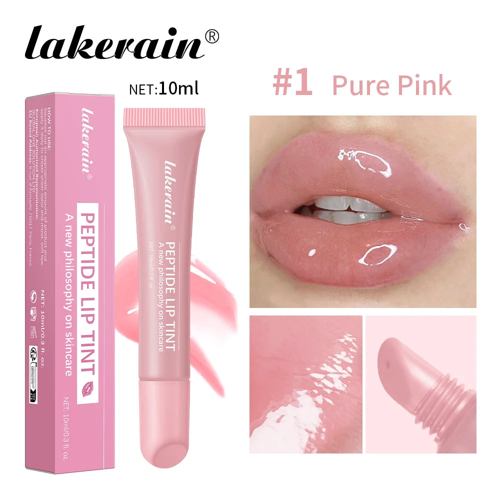 10ml Mirror Lip Glaze Moisturizes Jelly Lip Enrichment Oil Lasting Water Light Glass Lip Oil Remove Line Lip Protection Serum