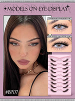 GROINNEYA Cat Eye Lashes Create Natural Look Half Eye Lashes With Winged Ends For Extended Eyelash For Daily Use