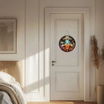 2D Retro Halloween Pumpkin Circular Wooden Sign, Suitable for Home, Caf É, Bar, Porch, Yard, Party, Holiday Decoration, Gifts