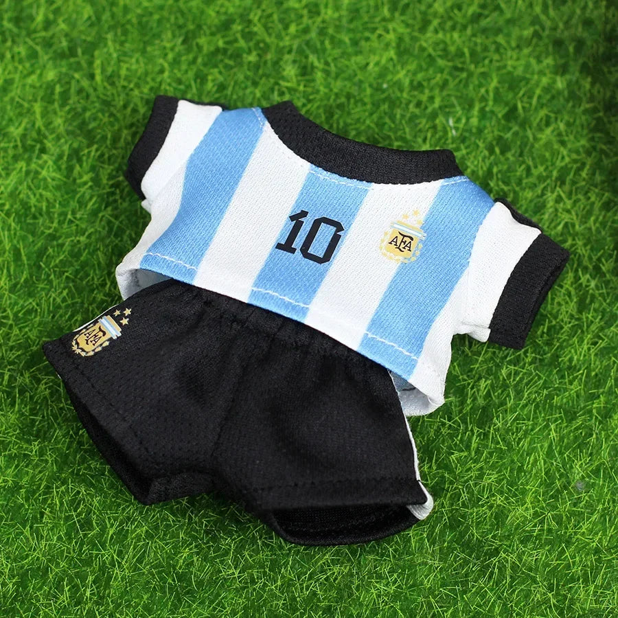 For 17cm Labubu Football Basketball Size 10 Clothing V1V2 Labubu Doll Size 7 Vinyl Pendant Doll Clothing DIY Sportswear Boy Toy