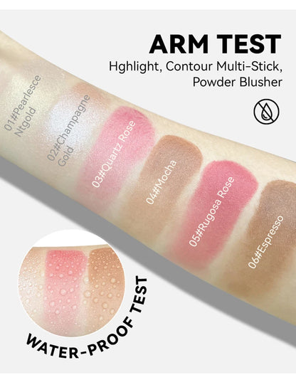 Face Pearl Stone Highlighter Stick Contour Shading Lasting Cheek Stereoscopic Brightening Skin Blush Illuminator Makeup Cosmetic