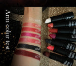 7Colors Glitter Lipstick Waterproof Long Lasting Diamond Pearlescent Metallic Lipstick Black Lipgloss Women Lips Makeup Cosmetic