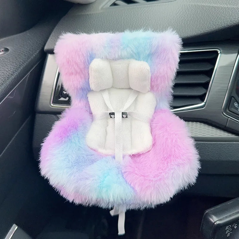 15-17cm doll Seat  Labubu carseat Safety Seat Cute Doll Air Outlet Aromatherapy decoration high-grade Car Interior Decoration
