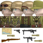 Military WW2 German Navy Armored Troops Building Blocks US 101st Britain Soviet Union Soldiers Infantry Weapons Bricks Toys Kids