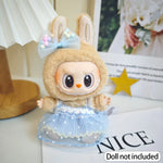 For 17cm Labubu V2 V1 Purple Dress Doll Clothes Outfit Accessories Idol Doll Clothing for Kid Gift Labubu Ropa