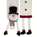 Women's Christmas Scarf Plush Warm Soft Extra-Long Snowman Santa Claus Reindeer-Patterned Scarves Winter Fashion Shawls