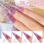 LIMEGIRL 30ml Nail Extension Gel Glitter Soak Off Nail Acrylic Crystal Build Poly UV Gel for Nails Quick Extension Manicure Glue