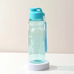 550ML Transparent Water Bottle Food Grade Portable Fitness Sports Water Bottle Tritan Material with Lanyard Outdoor Supplies