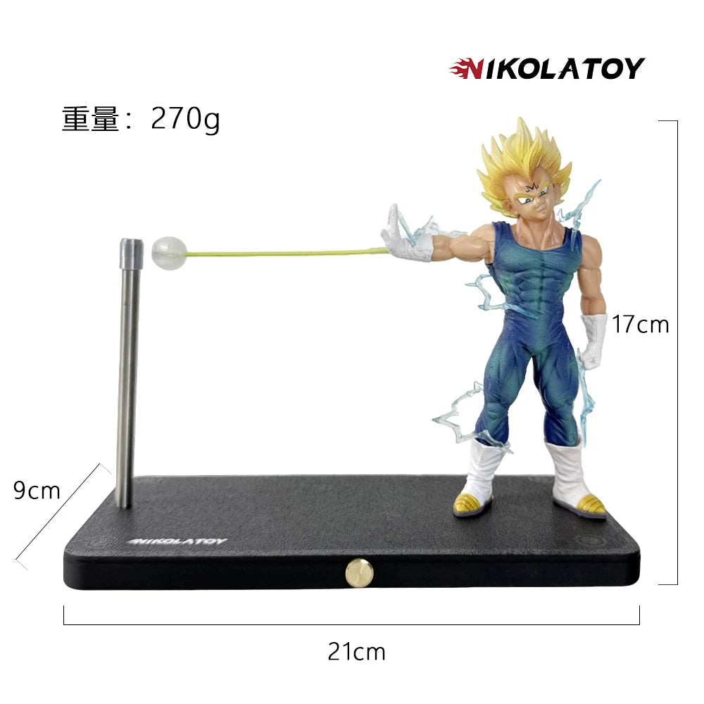 NIKOLATOY Dragon Ball Vegeta Magnetic Night Light Set Including Half-Body Statue LED Desk Lamp Collectible Anime Toy Fan Gift
