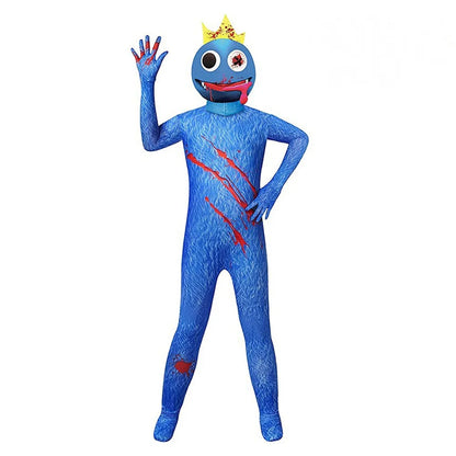 Cosplay Costumes Boy Halloween Blue Monster Jumpsuit Carnival Birthday Party Show Costume Girl Suit Horror Game Novelty Gift Set