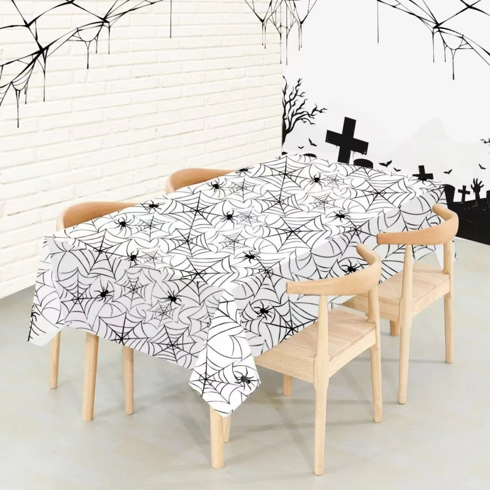 1Pcs Halloween Skeleton Pumpkin Spider Tablecloth Halloween Ghost Festival Day of The Dead Prank Party Carnival Party Decoration