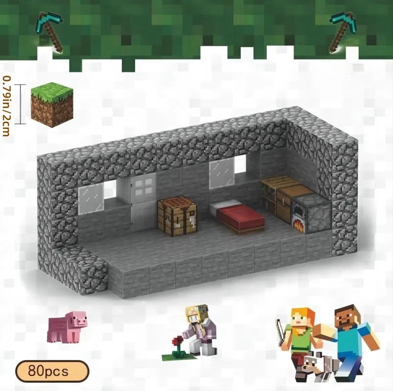 Creative Magnetic Building Block Bricks My Famous Scene World Architectural Set DIY Model Kids Toy Christmas Gifts for Boy Girls