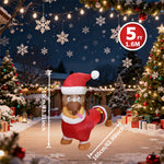 Christmas Inflatable Decorations - Branch Snowman, Santa Claus, Gingerbread Man, Gift Bag Snowman LED Light Lawn Decorations