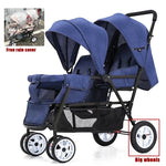 EU STOCK Twin strollers Double kids two seats strollers foldable carriage wholesale baby stroller Front and rear seats