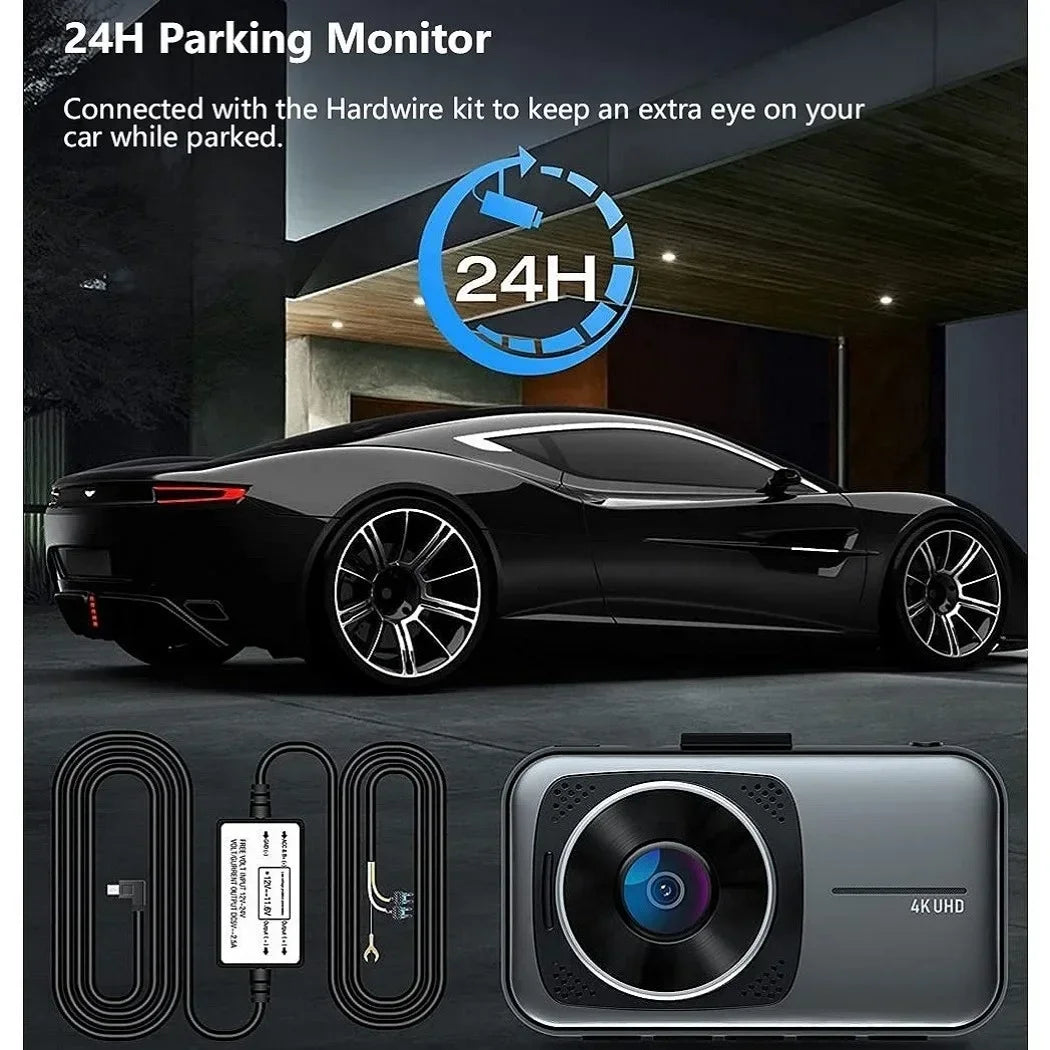Dash Cam For Cars 4k Dual Camera Wifi Dashcam 24h Parking Monitor Front And Rear Dvr Night Vision Kamera Samochodowa Rejestrator