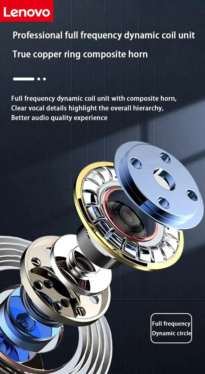 Original Lenovo Sports Wireless Earphones BT over Ear Buds with Earhooks Sports Earphones Running in-Ear Headphones